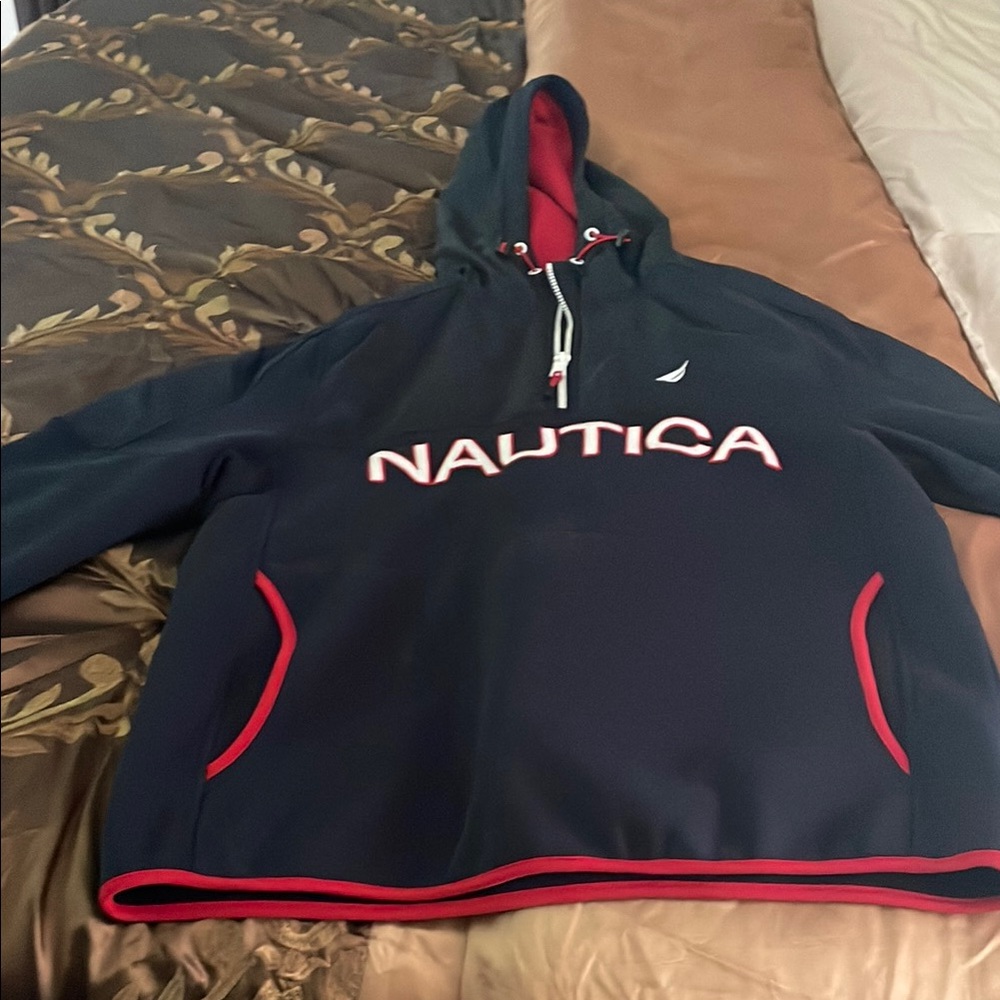 Nautica Black and Red Lightweight Jacket
